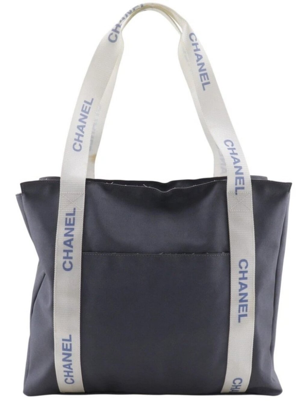 CHANEL Sports line Tote Bag logo gray Nylon Women